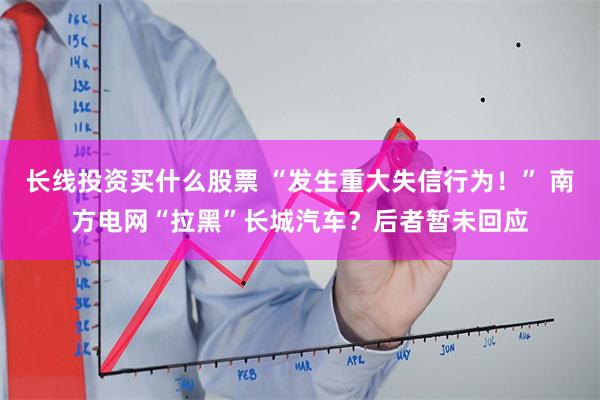 长线投资买什么股票 “发生重大失信行为！” 南方电网“拉黑”长城汽车？后者暂未回应